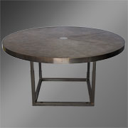 Shagreen and brass framed dining Table