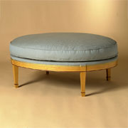 Upholstered satinwood stool