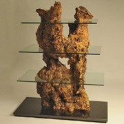 Burr oak console