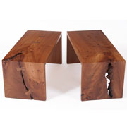 Figured elm low tables
