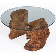 English burr oak coffee table