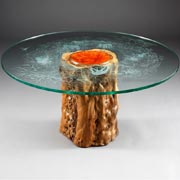 Watering Hole Hand Engraved Glass Table