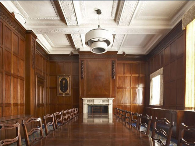 Dining table and upholstered chairs