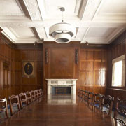 Dining table and upholstered chairs