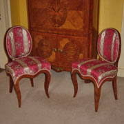 Pair of French salon chairs